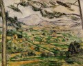 Mont Sainte Victoire mit großem Kiefer Paul Cezanne Szenerie